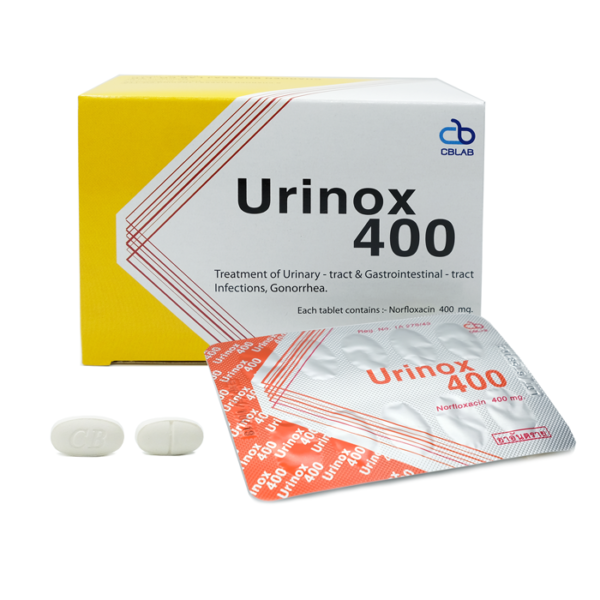 Urinox 400 mg. 20 X 10 tabs. (Blister Pack) S.Charoen Bhasej